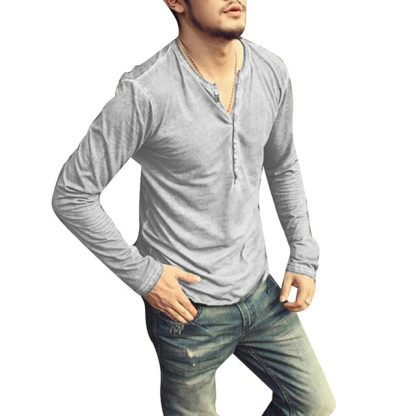 Slim Fit Henley T-shirt - Image 5