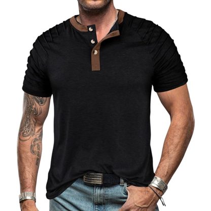 Elegant Henley Neck Shirt - Image 3