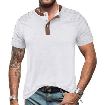 Elegant Henley Neck Shirt - Image 4