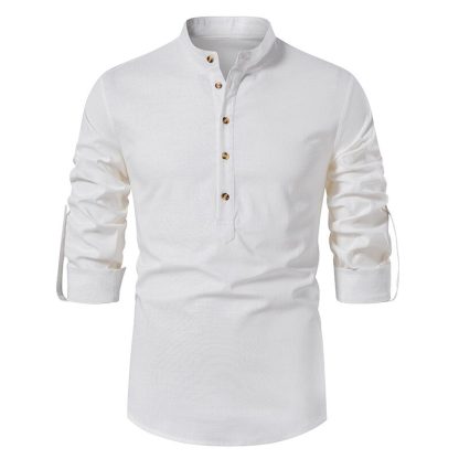 Handsome Solid Color Henley