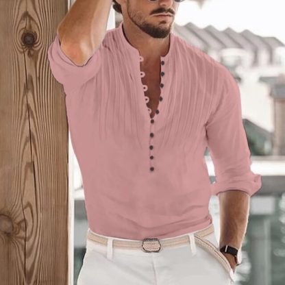 Stylish Loose Henley Top - Image 7
