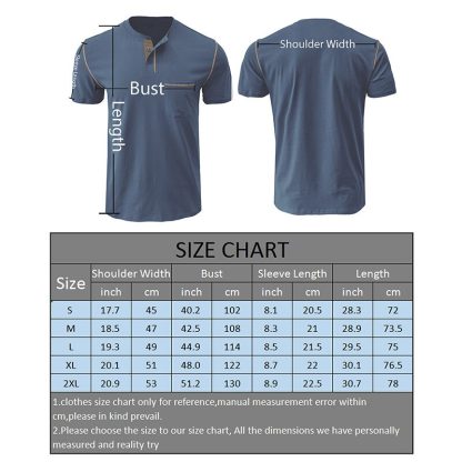 Summer Casual Henley Shirt - Image 3