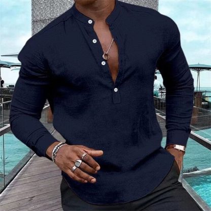 Stylish Men’s Henley Top - Image 5