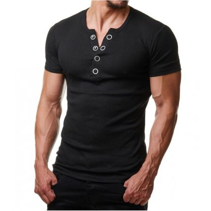 Summer Henley Men's Tee - Image 8
