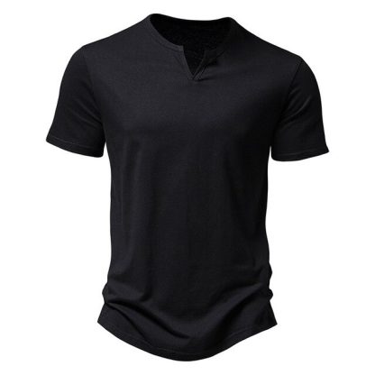 Henley Casual T-shirt Men - Image 8