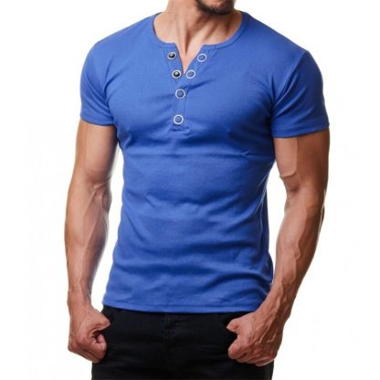 Summer Henley Men's Tee - Image 4