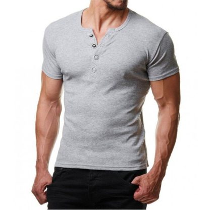 Summer Henley Men's Tee - Image 5