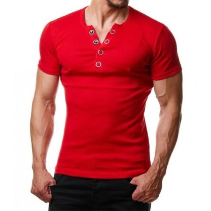 Summer Henley Men's Tee - Image 6