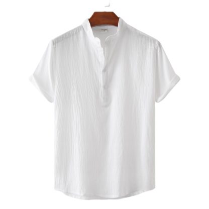 Cool Henley Cotton Shirt - Image 2