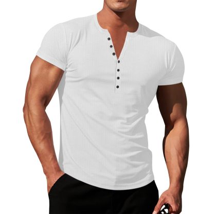 Summer Daily Henley Shirt - Image 2