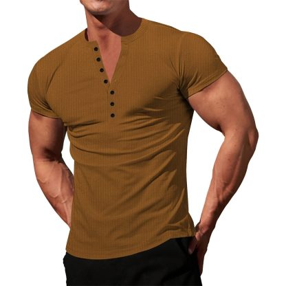 Summer Daily Henley Shirt - Image 4