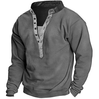 Long Sleeve Henley Sweater - Image 7