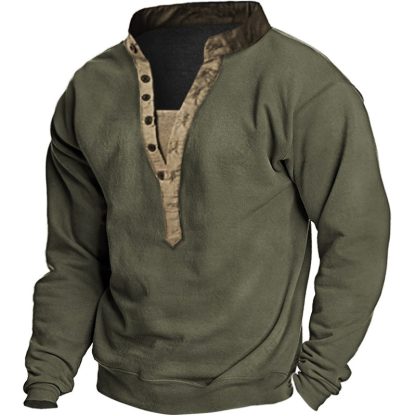 Long Sleeve Henley Sweater - Image 6