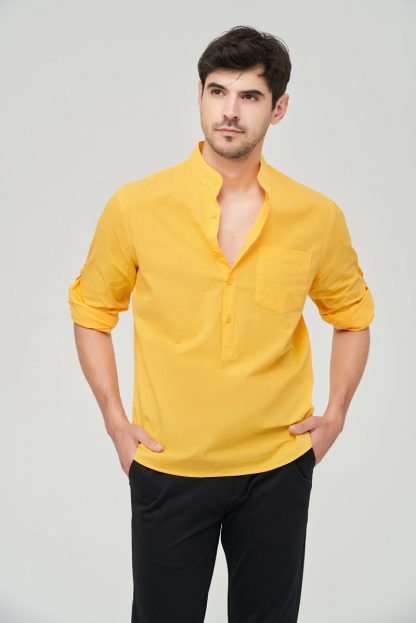 Mens Henley Roll Shirt