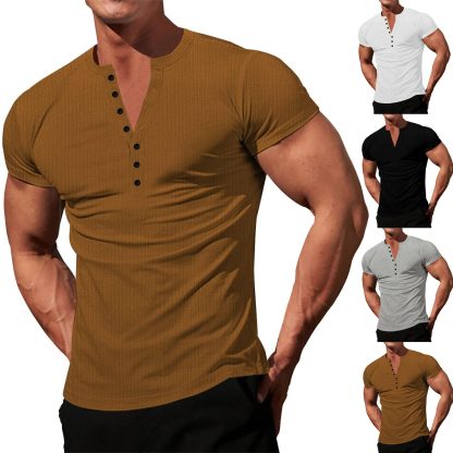 Summer Daily Henley Shirt