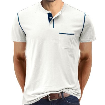 Summer Casual Henley Shirt - Image 9