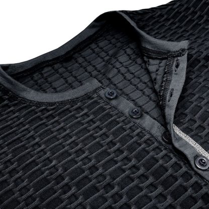 Embossed Henley Sports Shirt - Image 6