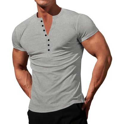 Summer Daily Henley Shirt - Image 7