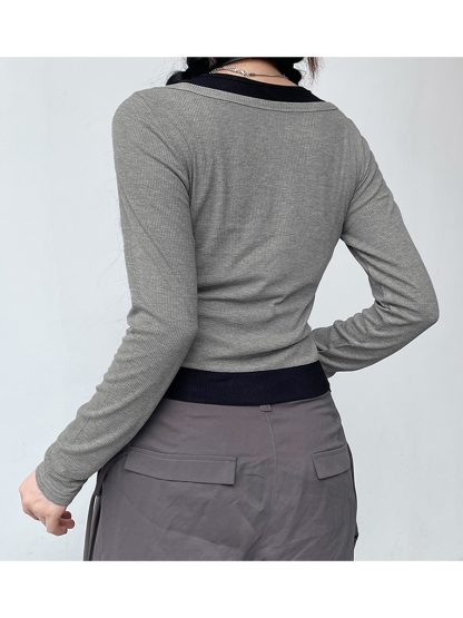 Slim Fit Henley Shirt - Image 3