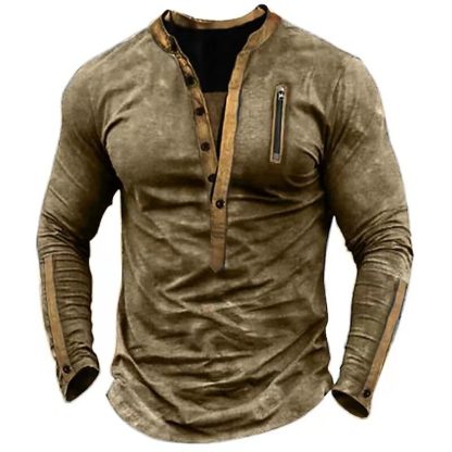 Outdoor Men's Henley T-Shirt - Image 4