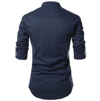 Men’s Slim-Fit Henley Tee - Image 4