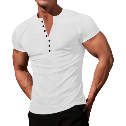 Summer Daily Henley Shirt - Image 5