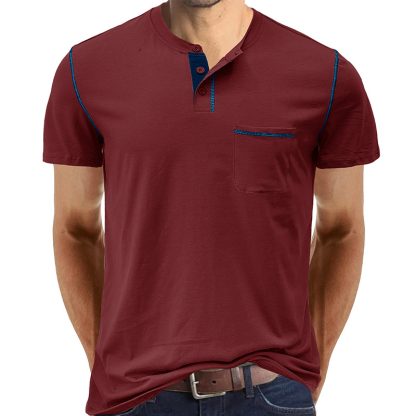 Summer Casual Henley Shirt - Image 7