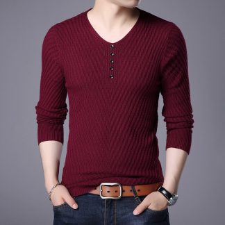 Beautiful Henley Design Mens Sweater