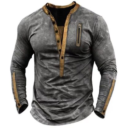 Outdoor Men's Henley T-Shirt - Image 3
