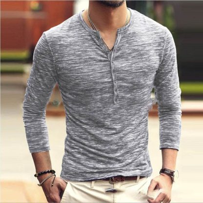 Cozy Streetwear Henley Shirt - Image 4