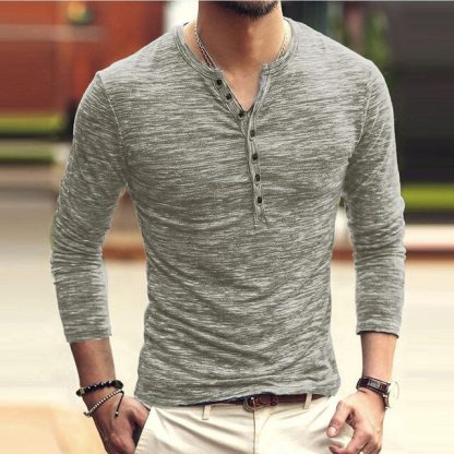 Cozy Streetwear Henley Shirt - Image 8
