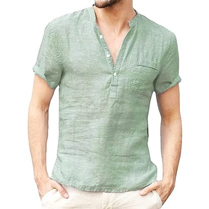 Attractive Men’s Henley T-Shirt - Image 3