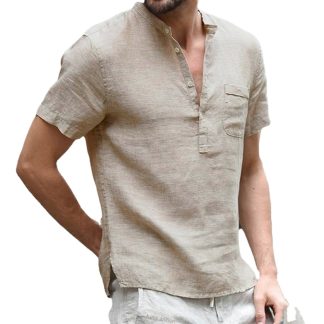 Linen Henley Shirt