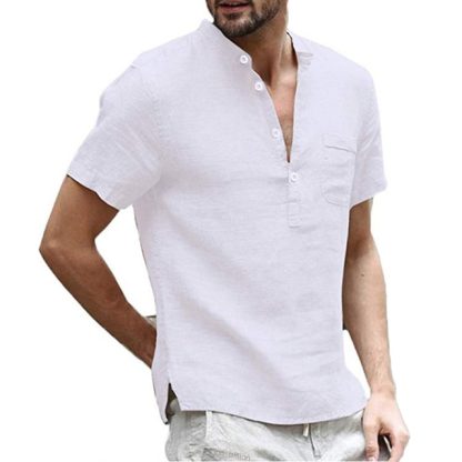 Attractive Men’s Henley T-Shirt - Image 7