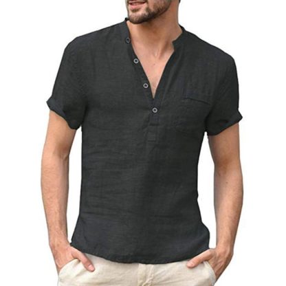 Attractive Men’s Henley T-Shirt - Image 8