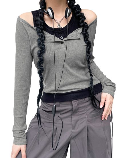 Slim Fit Henley Shirt - Image 2