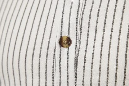 Cotton Linen Striped Henley Shirt - Image 8