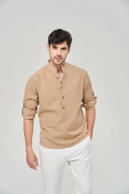 Summer Casual Henley Shirt - Image 9
