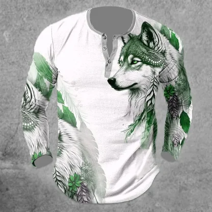 Button-Down Wolf T-Shirt - Image 2