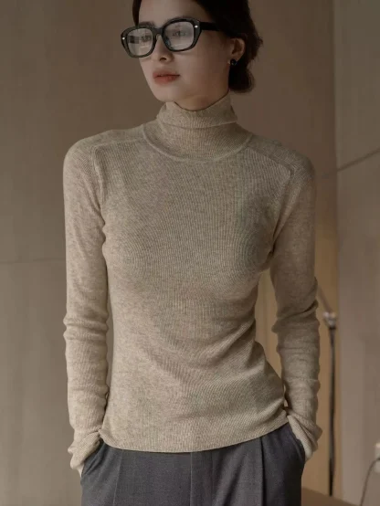 High Neck Slim Fit Sweater - Image 3