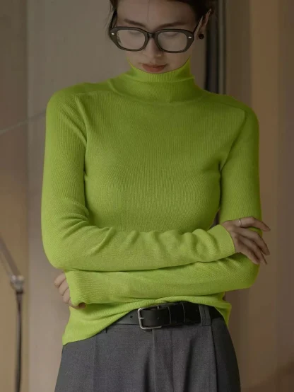 High Neck Slim Fit Sweater - Image 6