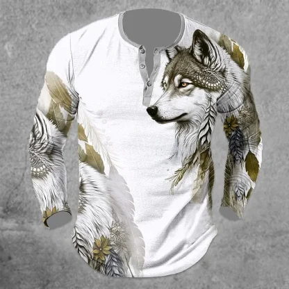 Button-Down Wolf T-Shirt - Image 3