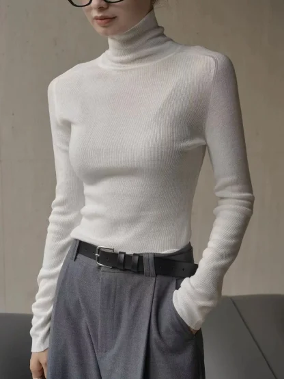 High Neck Slim Fit Sweater - Image 2