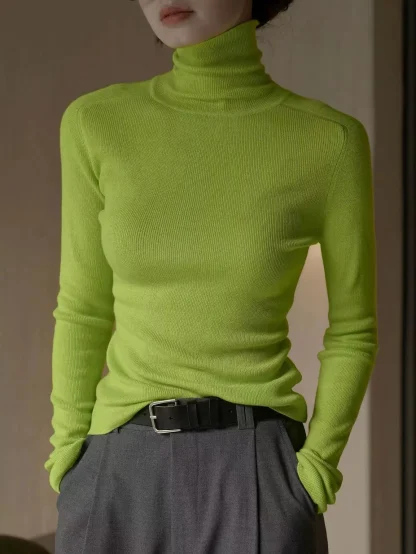 High Neck Slim Fit Sweater - Image 7