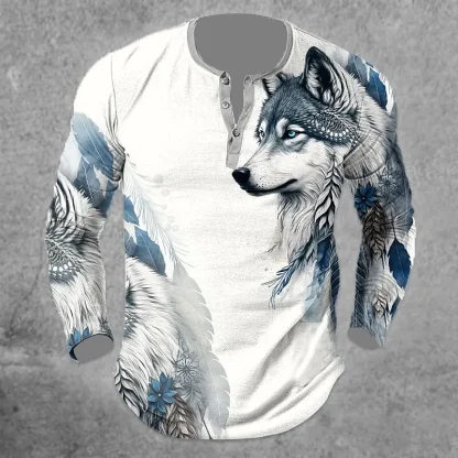 Button-Down Wolf T-Shirt