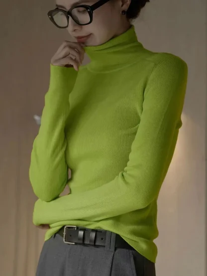 High Neck Slim Fit Sweater - Image 5