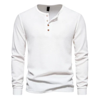 Breathable Solid Color Waffle Tee